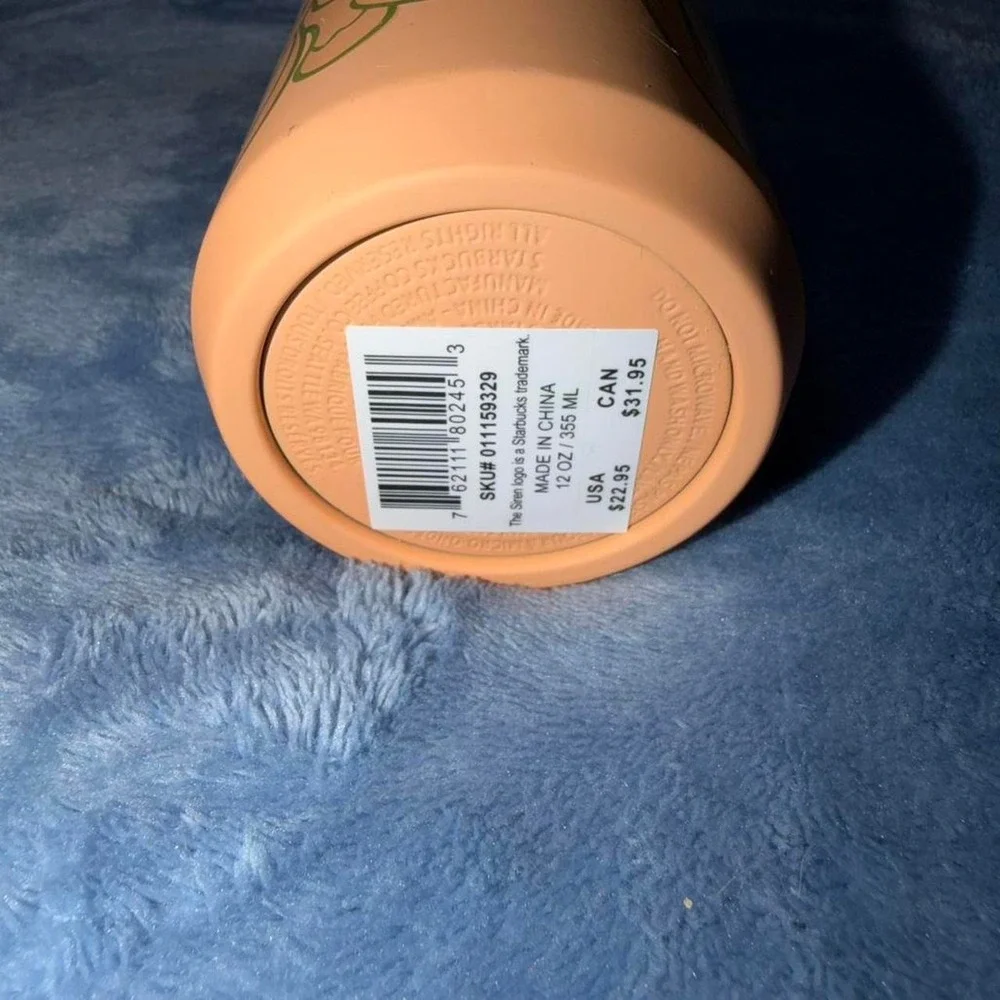 Starbucks orange floral tumbler new